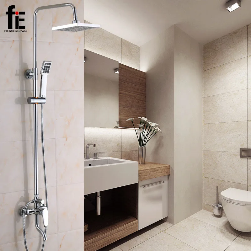 Fie Bathroom Shower Set Wall Mounted Bath Faucet Mixer Head Fie Bathroom Shower Set Wall Mounted Bath Faucet Mixer Head Water Saving Nozzle Aerator High Pressure In Faucets From Home Improvement