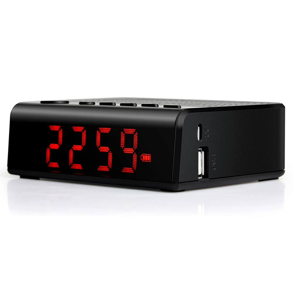 

Dbigness Portable Bluetooth Speaker Clock Alarm Column Wireless Handsfree with Mic for phone TF FM Audio MP3 Music Receiver
