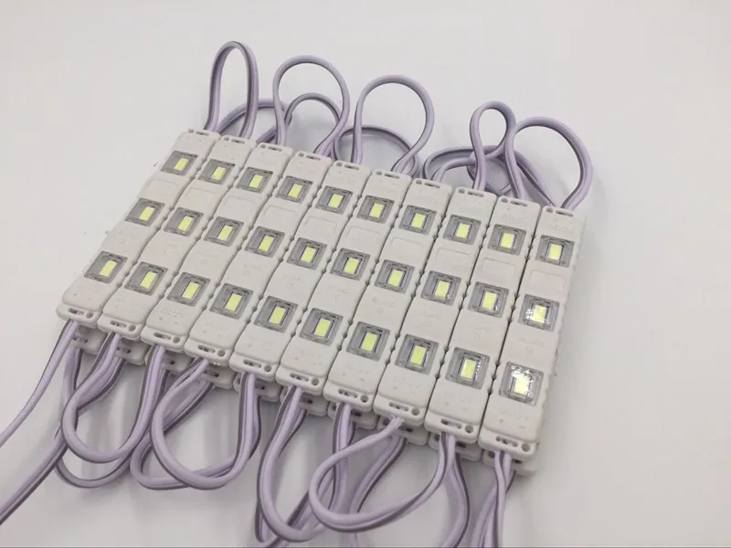 

20PCS IP65 5730 3 LED MODULE Waterproof Warm White Pure White Injection Molding Light for DC 12V