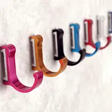 

LUOEM Frap Colorful Wall Hook Clothes Hanger for Bathroom Kitchen Towel Clothes Coat Aluminum Robe Hooks Bathroom Accessory
