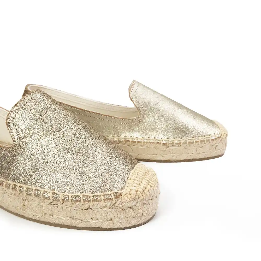 gold platform espadrilles