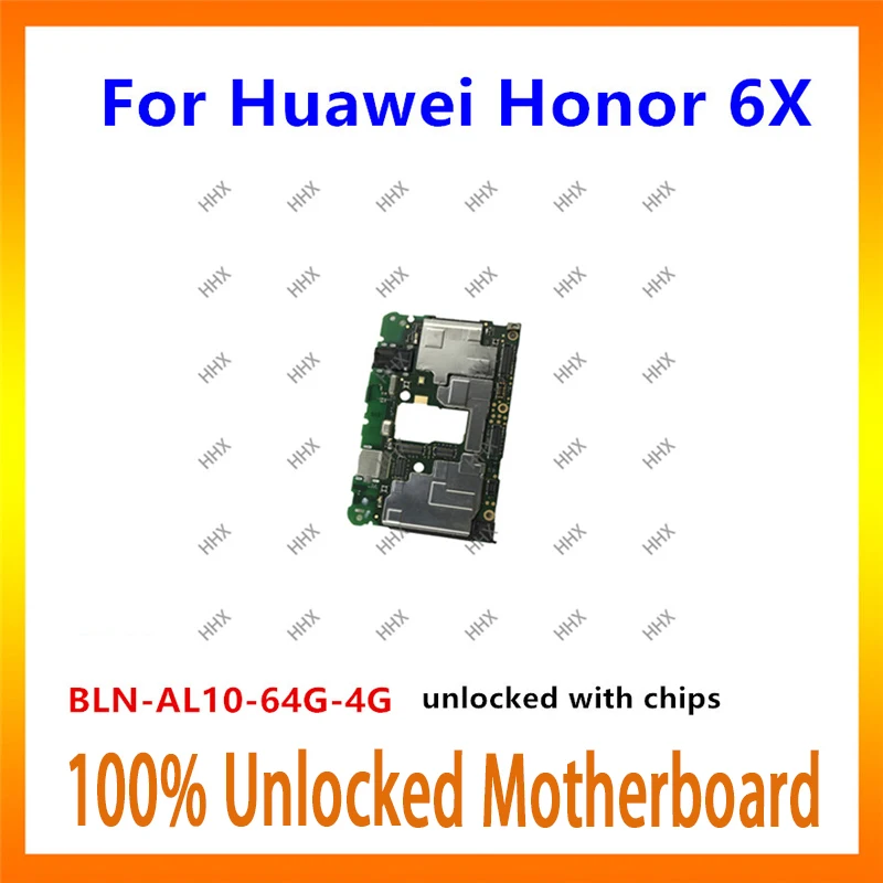 

Original for Huawei Honor 6X motherboard BLN-AL10-64G-4G mainboard for honor 6X logic board Android whole tested 6X motherboard