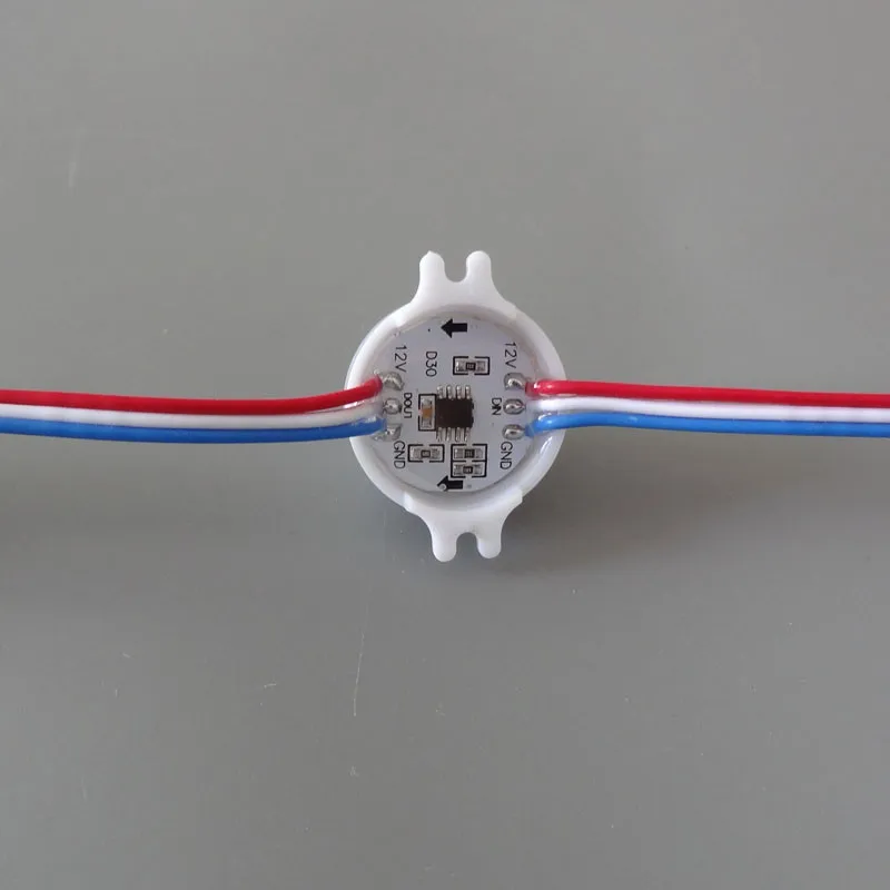 100 шт. DC12V диаметр 30 мм ws2811IC 5050SMD 3 светодиода RGB Цифровой Светодиодный точечный