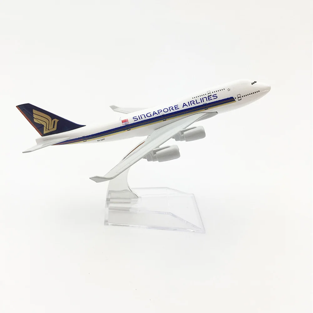 #*Cheap 1 400 Scale Aircraft Boeing 747 Singapore Airlines 16cm Alloy Plane B747 Model Toys Children Kids Gift for Collection