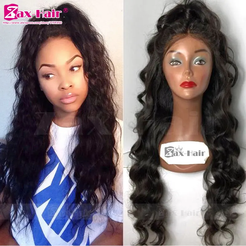 

Baby Hair Lace Front Wigs 7A Unprocessed Natural Hairline Full Lace Wigs Wavy Virgin 150% Density Human Hair Lace Front Wigs