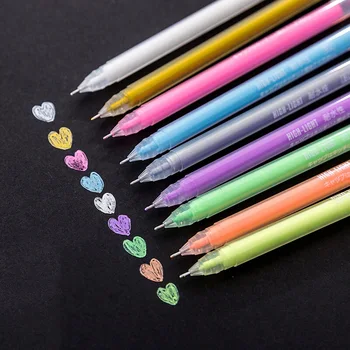 

Cute Kawaii 9 Candy Color Marker Pen Chalk Paint Pen Water Color For Diary Decoration Scrapbooking School Supplies Student Item