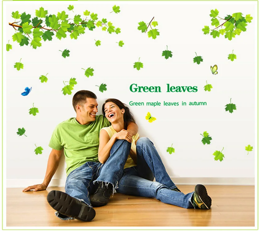 Green Leaves Tree Removable Wall Stickers Decal Home Decor Vinyl Mural