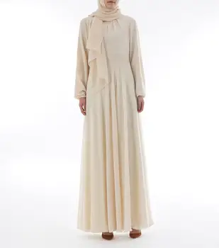 

High-end chiffon Muslim dress summer long sleeve dress Muslim dress robe summer