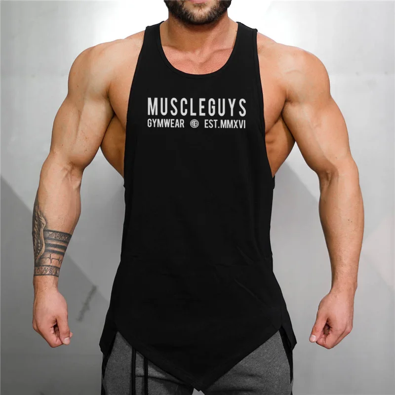 

New design Brand Clothing Gyms Sleeveless Shirt Bodybuilding Tank Tops Men's Summer Fitness Vest Casual O-neck Men Tank Tops