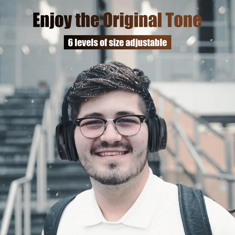 

Bluetooth ANC Headphone Wireless Active Noise Cancelling Earphone HiFi Stereo With Mic 10 Hours Playtime Headset for all Phones