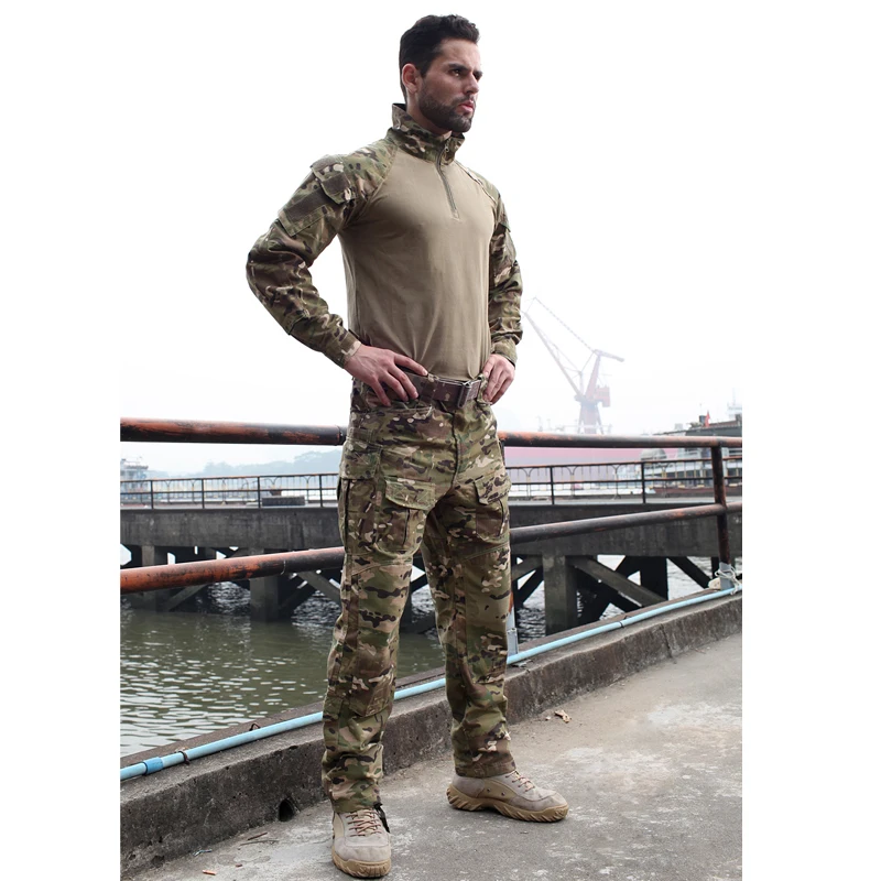 Многокамерного Камуфляж Мультикам черный лягушка Костюмы MCBK школа G3 униформа для тяжелых условий эксплуатации униформа/MCBK Tactical Frog униформа