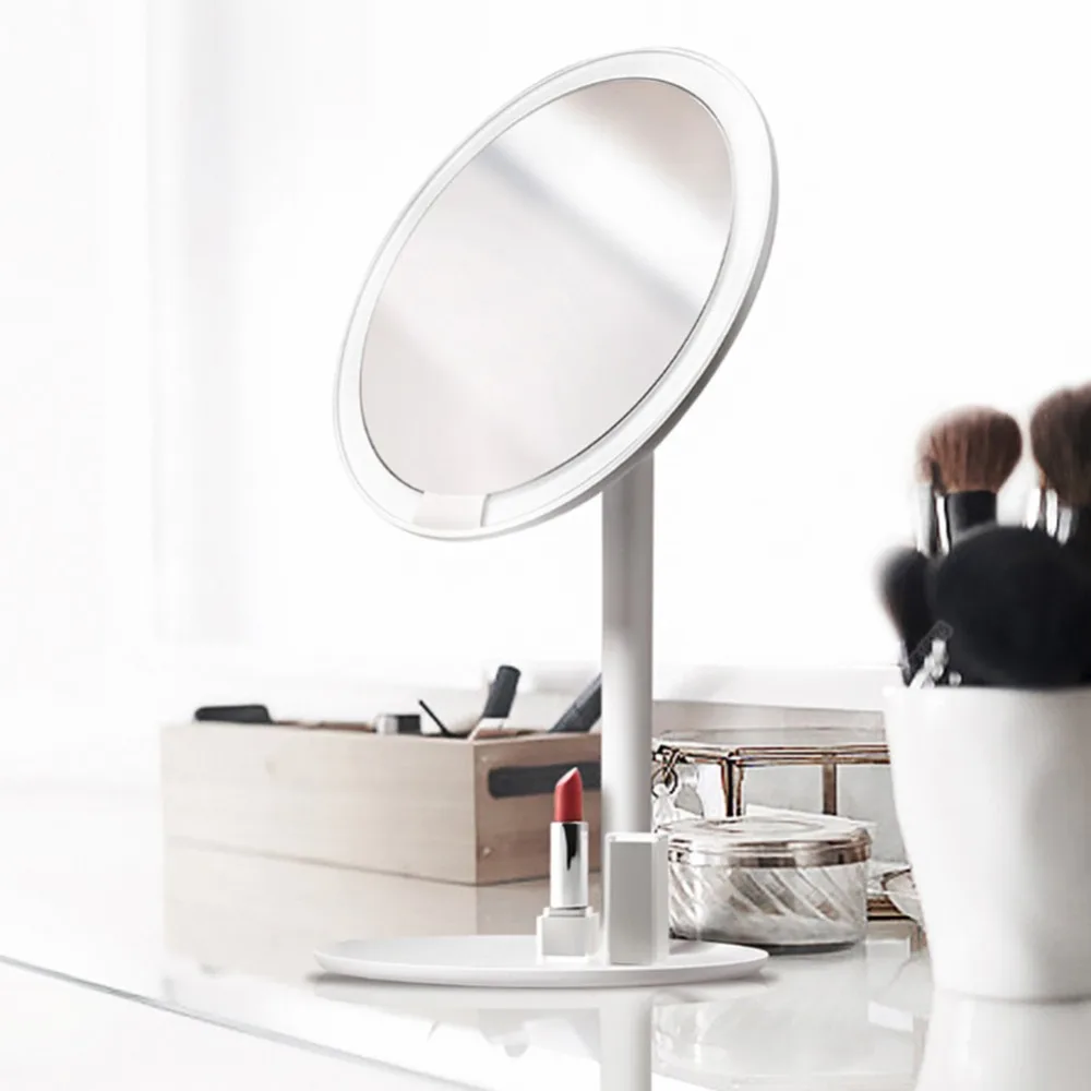 Xiaomi AMIRO AML004 Makeup Mirror Rechargeable Brightness Adjustable LED HD Makeup Daylight Mirror Mijia Makeup Mirror Cosmetics