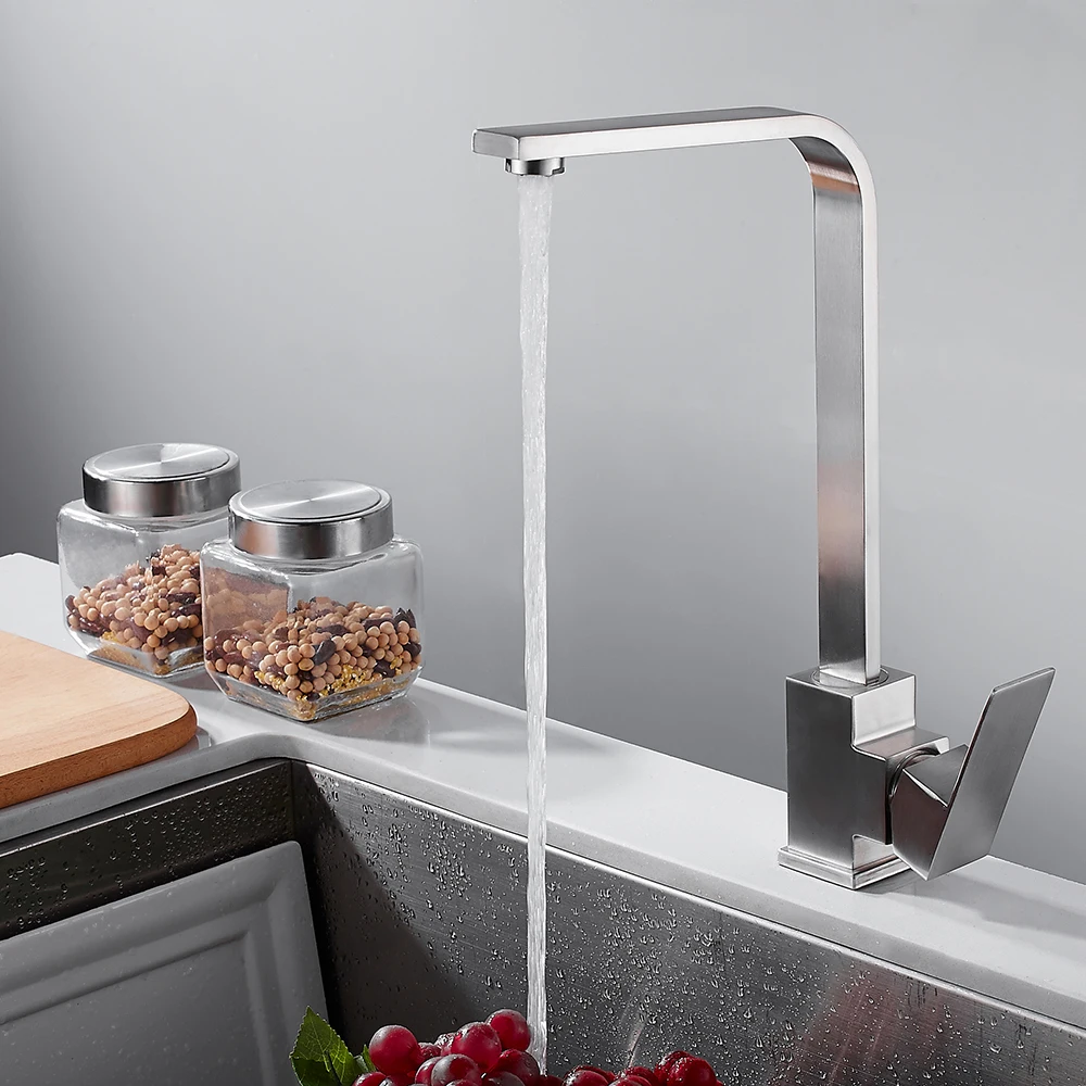 Kitchen Faucet Hot Cold Water Faucet Classic Single Holder Single Hole Stainless Steel Kitchen Faucets Basin Kitchen Faucet Kitchen Faucet Hot Cold Water Faucet Classic Single Holder Single Hole Stainless Steel Kitchen Faucets Basin Kitchen Faucet