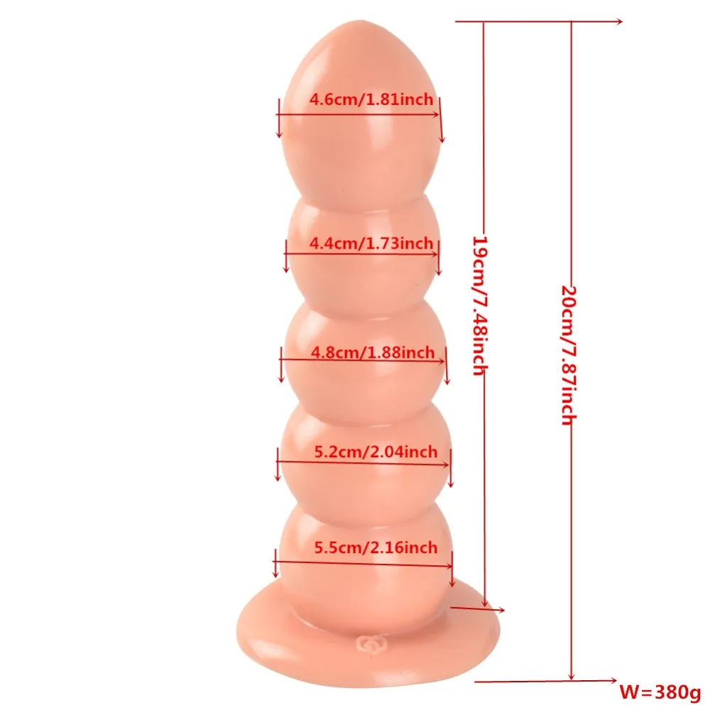 7.87*2.16inch big anal plug Suction up dildo prostata massage butt beads sex toys for men woman dilatador balls |