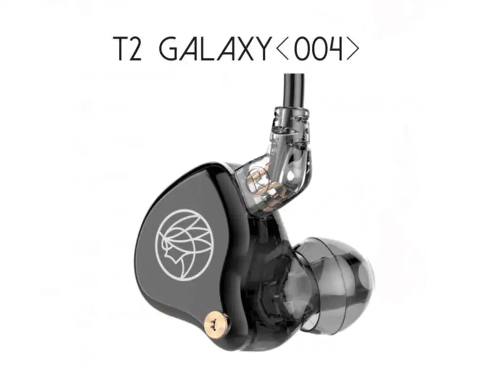 TFZ T2 Galaxy Graphene драйвер 2Pin 0,78 мм Съемный HiFi наушники-вкладыши IEMs - Цвет: 004 Black