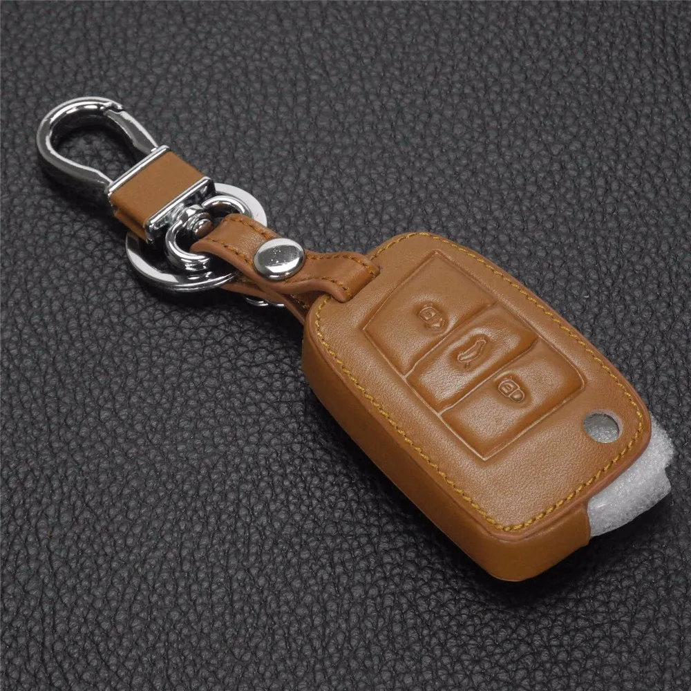Jingyuqin для Volkswagen VW Golf 7 MK7 Skoda Octavia A7 Seat Leon Ibiza Key Portect автомобильный кожаный чехол