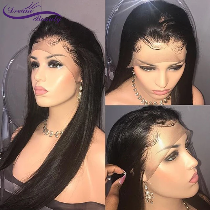Dream Beauty hair Full Lace Human Hair Wigs Pre Plucked With Baby Hair Brazilian Remy Hair Full Lace Wigs Bleached Knots