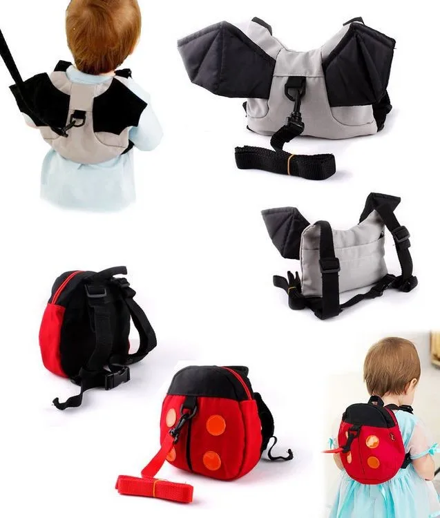 Baby Toddler Safety Harness Backpack Walker Strap Reins Ladybird & Bat (5)