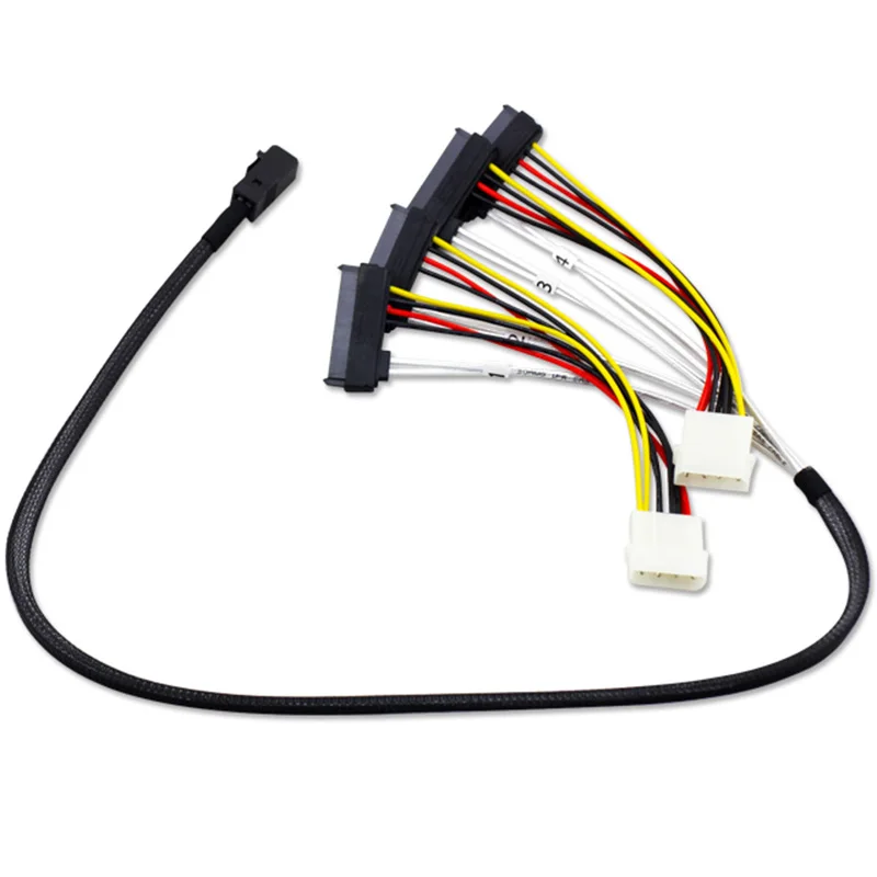 

Ceacent SAS Cable SFF8643 to 4*8482 MINI SAS HD to 4 SAS 29p Cable