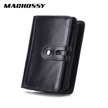 

New Arrival Genuine Cow Leather Wallet Men Coin Purse Male Hasp Small Min Walet Card Pocket Fashion Wallets Real Skin Purse