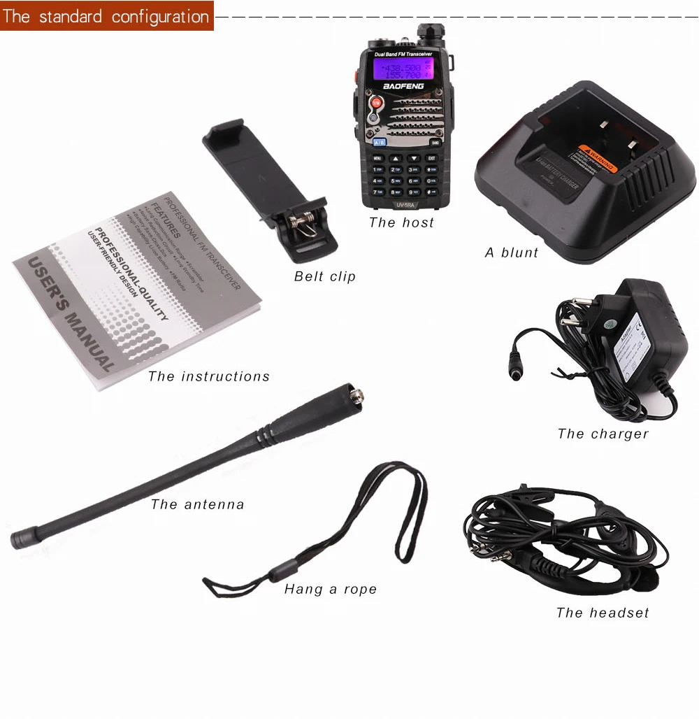 Baofeng UV-5RA VUHF 136-174400-520MHz Dual-Band Two-way Radio Walkie Talkie for UV 5RA cb portable radio (17)