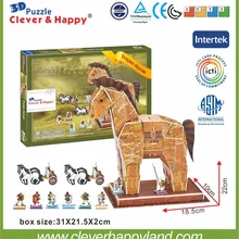 Лидер продаж продуктов Троянский конь 3D Puzzle модель детские игрушки