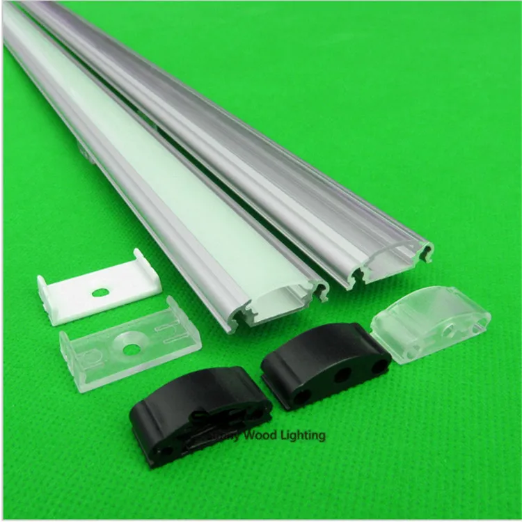 Perfil de Alumínio para Tira Transparente para 12mm Barra de Luz 5 30 Pcs 40 Polegada 1 m Conduzida Láctea e tampa 5050 5630 5730 Tira Difícil Levou 3 transparente para 12mm 5050 5630 5730 tira difícil LEVOU barra de luz
