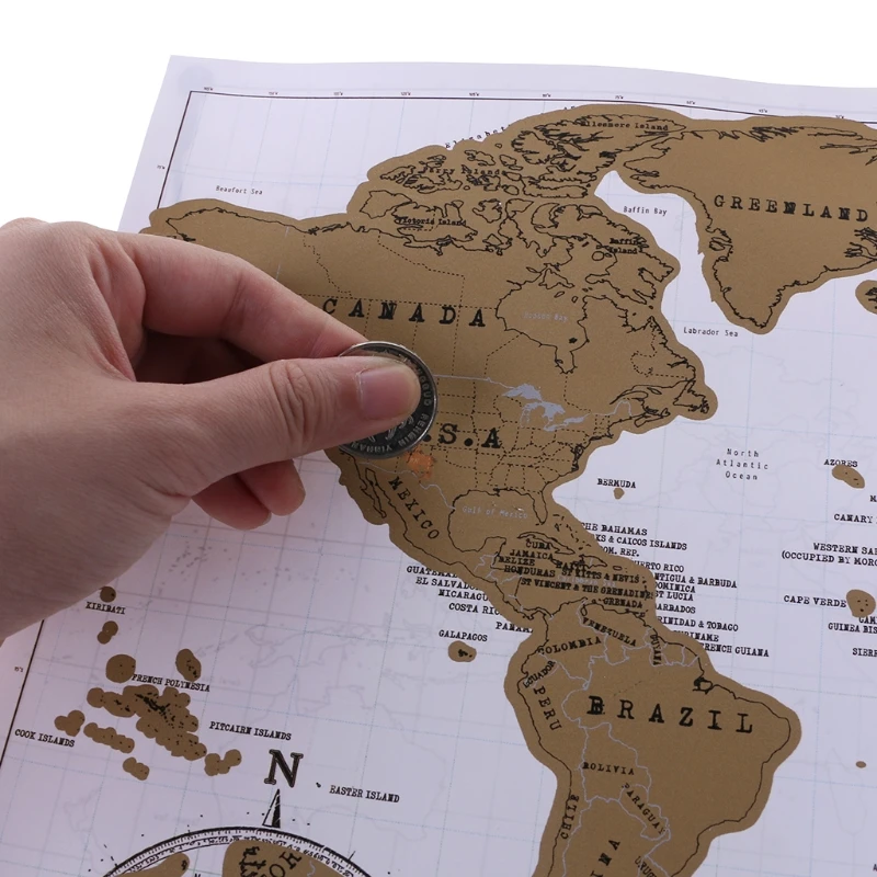 World Scratch Map – White – Scratch Maps