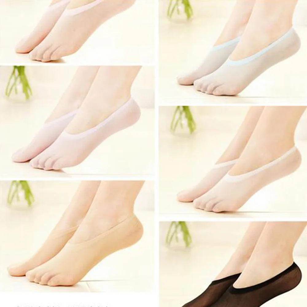 Карамельный цвет для женщин летние много носки для девочек короткие Low Cut Невидимый экипажа носки длиной по щиколотку Мода