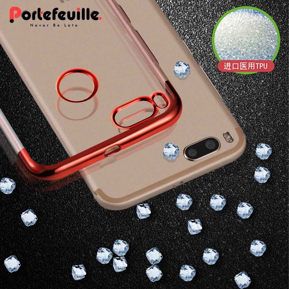 Новые покрытие Мягкие TPU чехол для сяо mi 6 5X A1 x2 Прозрачный красный 4X5 плюс Note Pro 5A
