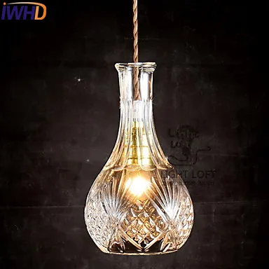 IWHD Glass Bottle Modern LED Pendant Lights Fixtures Home Indoor Lighting Hanging lamp Lustres Lamparas Colgantes IWHD Glass Bottle Modern LED Pendant Lights Fixtures Home Indoor Lighting Hanging lamp Lustres Lamparas Colgantes
