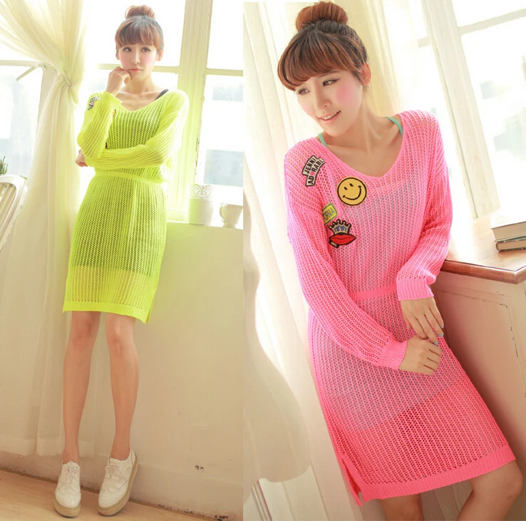 2014 New Style Autumn Winter Fasion Mohair Sweater Long Loose Overcoat 