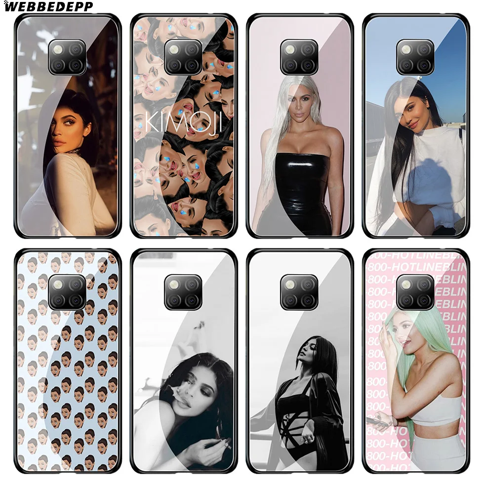 Чехол из закаленного стекла Kylie Jenner kim kardashian для Huawei Mate 20 P20 P10 P Smart 2019 2018 &amp Honor 10 9 8X 7A