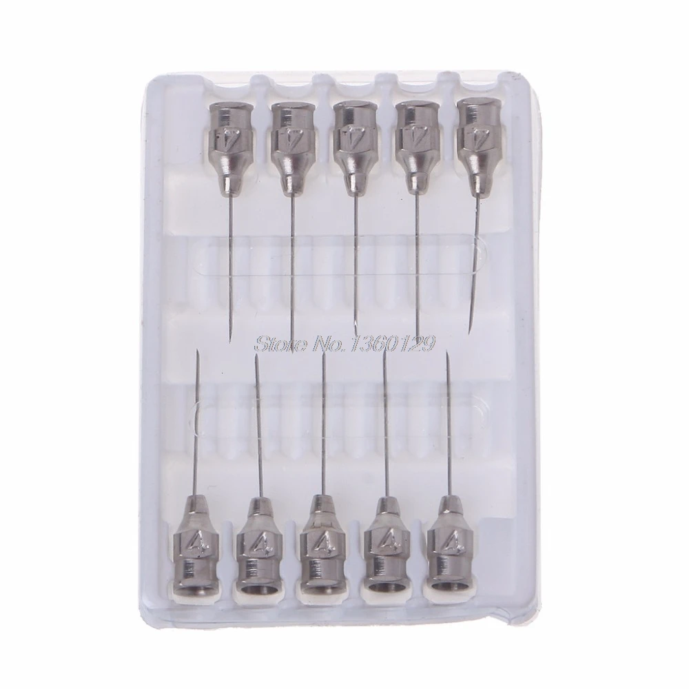 

10pcs Stainless Steel Tool Syringe Needles For Livestock Chicken Sheep Hog Cattle DEC07 Dropship