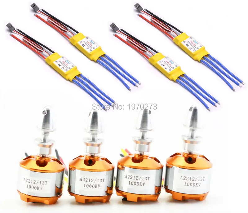 

4PCS 30A ESC 2212 1000KV A2212 Brushless Motor For Quadcopter Quad-Rotor