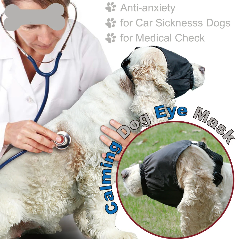 Buy Calming Dog Eye Mask Pet Anxiety Collar Mask Pet