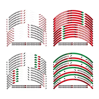 

12 X Thick Edge Outer Rim Sticker Stripe Wheel Decals FIT DUCATI super sport supersport supersport s 939