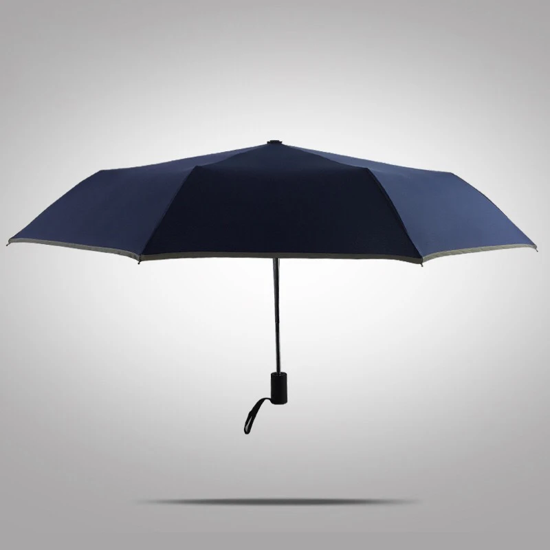 Автоматический светоотражающий складной зонт от дождя для женщин и мужчин guarda chuva складной зонтик mujer зонтик Guarda sol черный guarda-chuva - Цвет: Navy blue