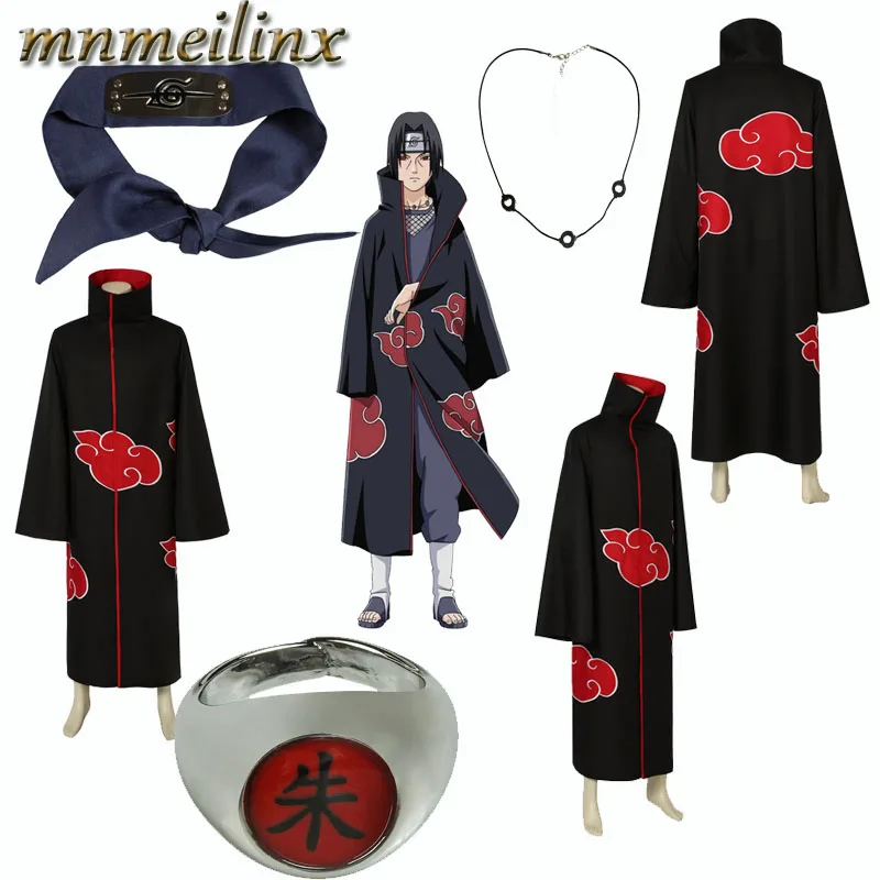 2018 Newest Uchiha Itachi Cosplay Costume Akatsuki Ninja