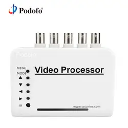 Podofo видеонаблюдения Quad переключатель делителя Камера процессор Системы комплект 4 канала цветной видеопроцессор с удаленным Управление