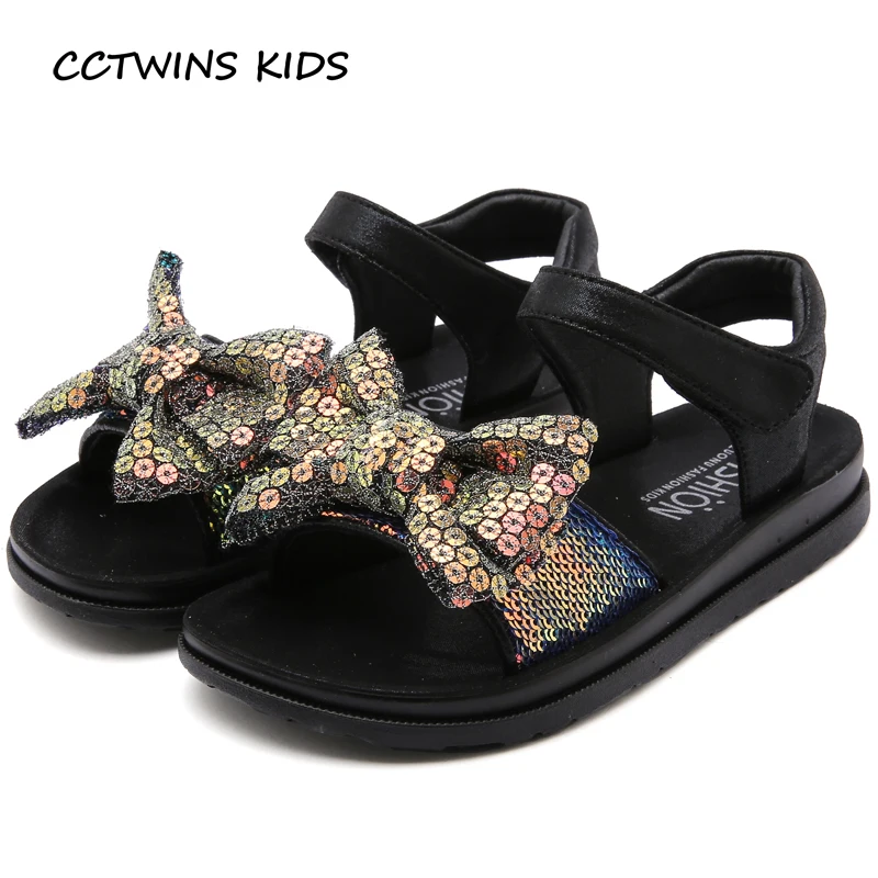 CCTWINS детская обувь лето 2019 г. модные обувь для девочек сандалии c бантом дети милые пляжная малышей Сандалеты PS459