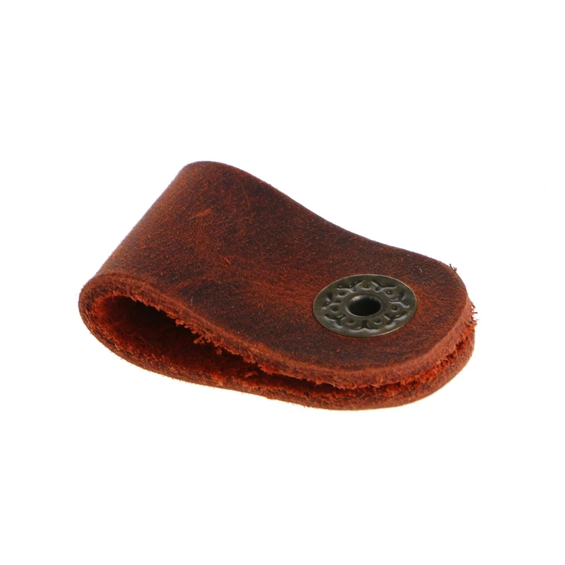 

Faux Leather Cable Cord Organizer Clip Wrap Bobbin Earphone Wire Winder Tool