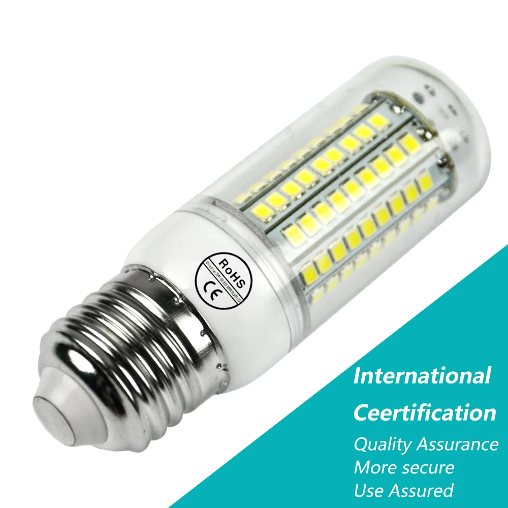 BUYBAY для украшения дома 220 В Светодиодная лампа E27 SMD 2835 кукурузная 240 в 27/48/68/102