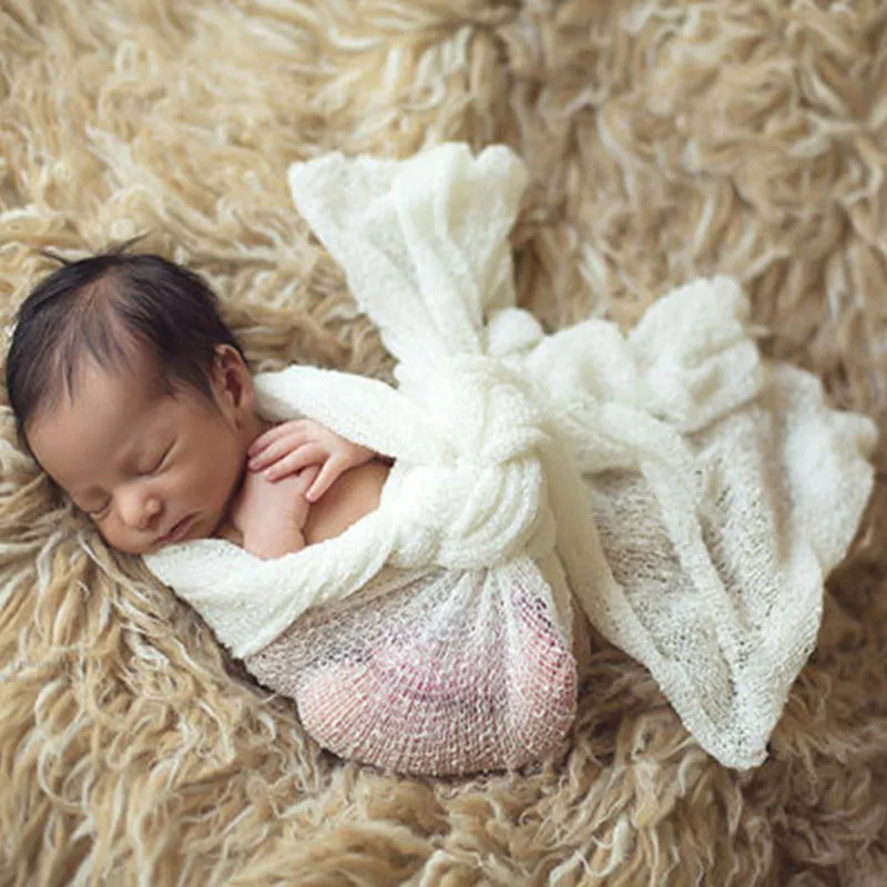 Buy Newborn Baby Photography Props Blanket Rayon Wraps Stretch Knit Newborn