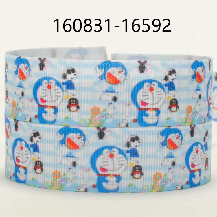 10 ярдов разные размеры живой мультфильм Дораэмон ленты печатных Grosgrain