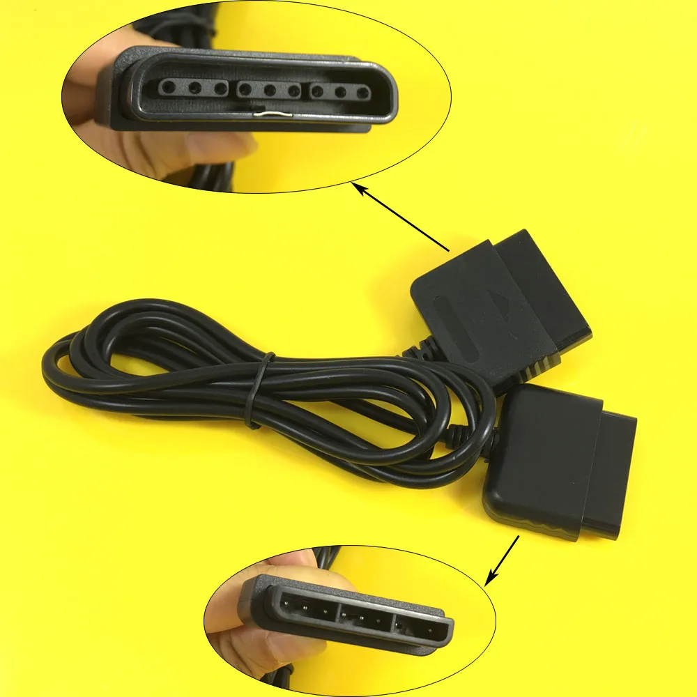 JCD игровой контроллер удлинитель шнура провода для sony Playstation PS2 черный