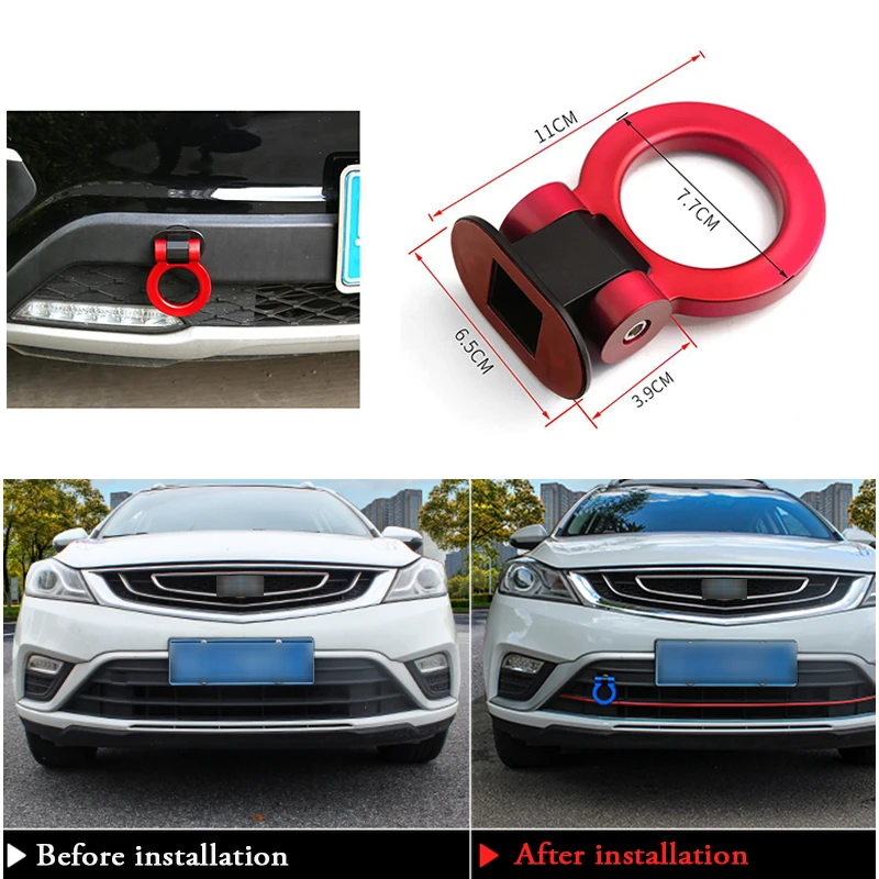 ZDPARTS автостайлинг украшение прицеп крючки Наклейка для Ford Focus 2 3 Fiesta Mondeo Kuga Kia Rio Ceed
