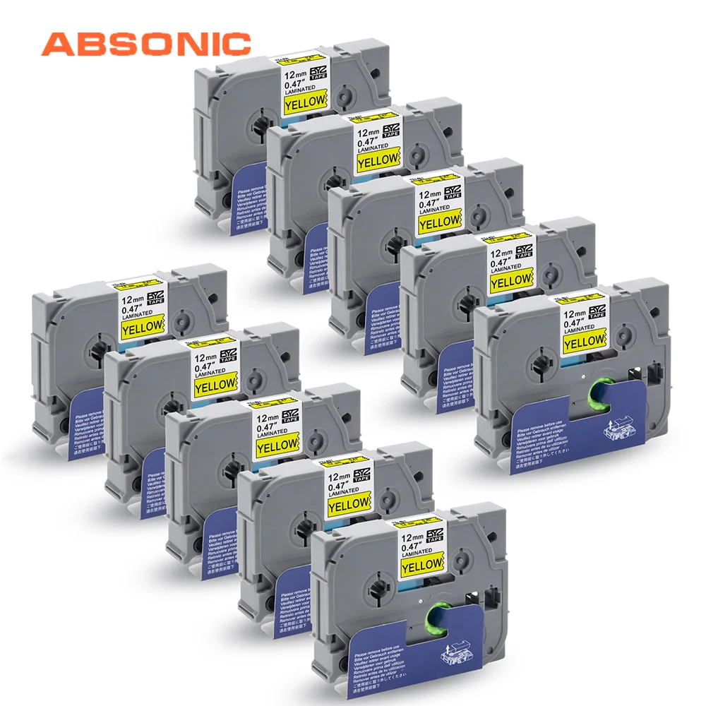 Absoonic 10 шт. TZ этикетка TZe-631 12 мм Кассетная лента совместимая Brother P-touch принтер TZ-631 TZe