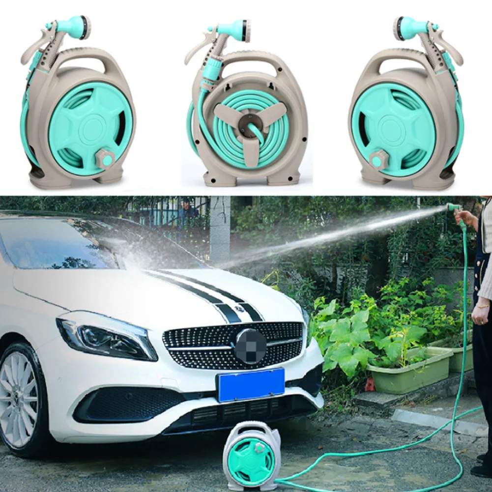 

TLXC Foldable Water Hose Sprayer Foam Nozzle High Pressure 6 Spary Pattern 44FT Pipe for Car Wash Gardening Pet Shower Bl