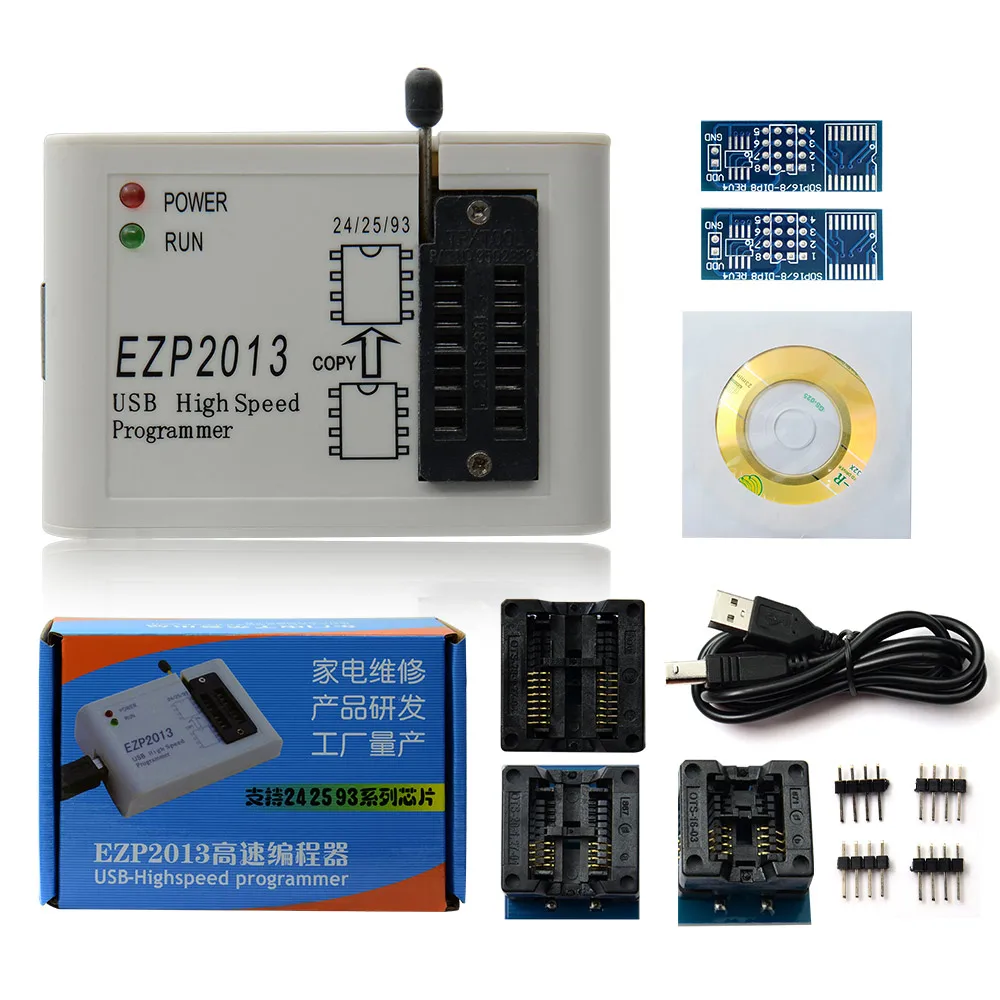 EZP2019 программист высокоскоростной USB программист Поддержка win7 и 8 24 25 93 EEPROM 25 флэш-чип биос EZP2013 EZP2010 - Цвет: EZP2013